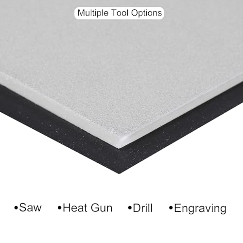 Image of ABS Plastic Sheet 8 x 8 Inch,Flexible Plastic Sheets 1 /12 Inch Thick Thermoplastic Sheet with Leather Texture Transparent for DIY Crafts Decors 2Pcs