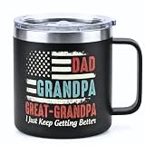 AT2Z GLOBAL Great Grandpa Fathers Day Gift, Great Grandpa Gifts, Gifts for Greatgrandpa Coffee Mug 14Oz from Family, Funny Dad Grandpas GreatGrandpa Mug for Birthday Christmas Fathers Day Gift