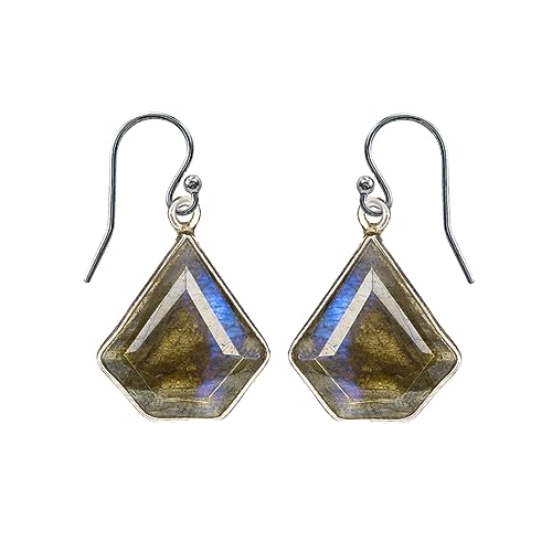 Labradorite boucles d'oreilles en argent sterling pour le quotidien