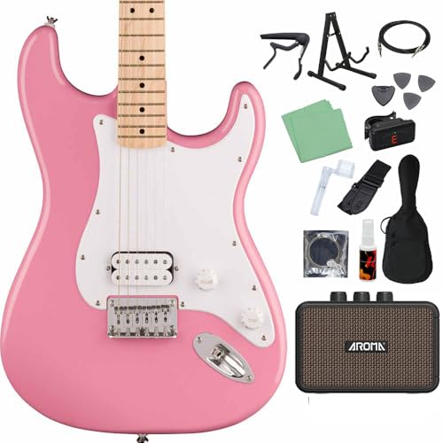 Squier by Fender SONIC STRATOCASTER HT Flash Pink エレキギター初心者14点セット【充電式ミニアンプ付き】 ストラトキャスター ハードテイル 1PU スクワイヤー/スクワイア