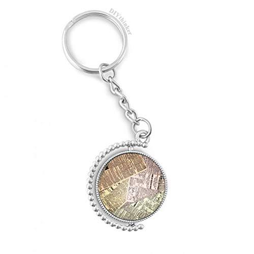 Porte-clés rotatif multicolore 1,2x3,5 pouces, idée cadeau
