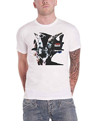 Slipknot T Shirt Iowa Goat Shadow Band Logo Official Mens White