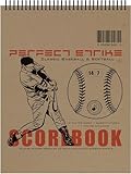 Perfect Strike Baseball Scorebook with Rules and Scoring Instructions : Heavy Duty Score Keeping Book. Great for Baseball and Softball. (1)