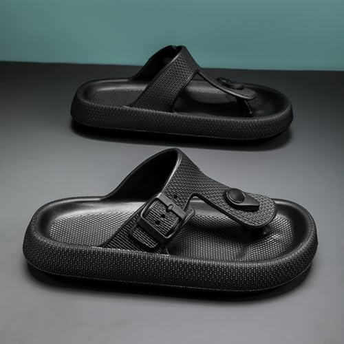 Unisex EVA Pillow Flip Flops with Adjustable Buckle, Classic T-Strap Sandals for Men & Women, Non-Slip Cushioned Sole, Lightweight Summer Slides3