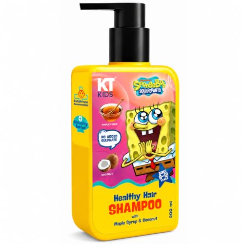 Image of SpongeBob Shampoo for Girls (8-12 Years) | Gentle Daily Scalp Cleanse | Honey & Coconut Formula | 200ml