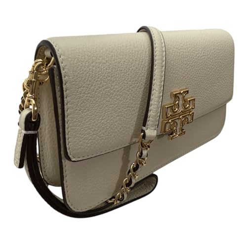 Tory Burch Women's Britten Pebble Chain Wallet W. Wristlet (New Ivory)2