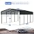 NUGRIART Heavy Duty 12x20FT Metal Carport with Galvanized Steel Frame & Roof, Reinforced Base, All-Weather Outdoor Shelter for Cars, Boats and General Storage