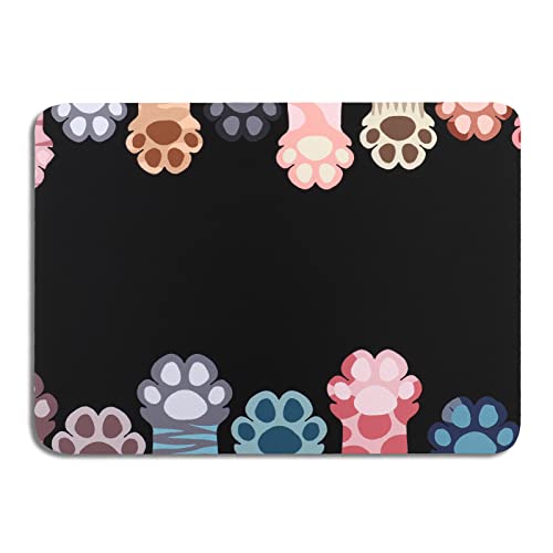 AOKSUNOVA Alfombrilla de ratón pequeña para juegos con diseño de gato 28 x 20 cm Alfombrilla de ratón con motivo colorido