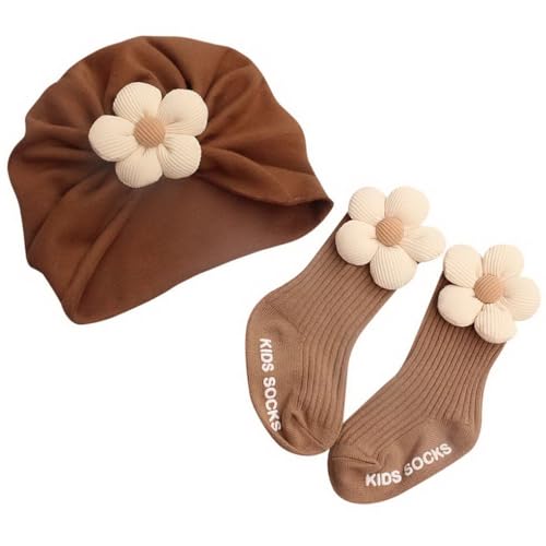 ACMEDE Cappello da nascita Carino Fiore 3D Calze Tuta Primavera...