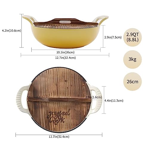 Wok de hierro fundido esmaltado Joyful Cook miniatura 7