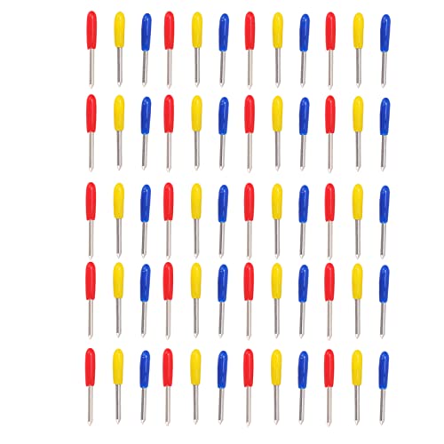 Lybunair 60Pcs Incisive Replacement Blades, 30 45 60 Degree High Hardness with 3 Storage Boxes for Home and Industry Use