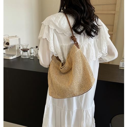 Handbag 2024 New Lazy Style Shoulder Bag Woven Tote Bag Korean Version of The Forest Ins Bags Straw Bags Handbag3