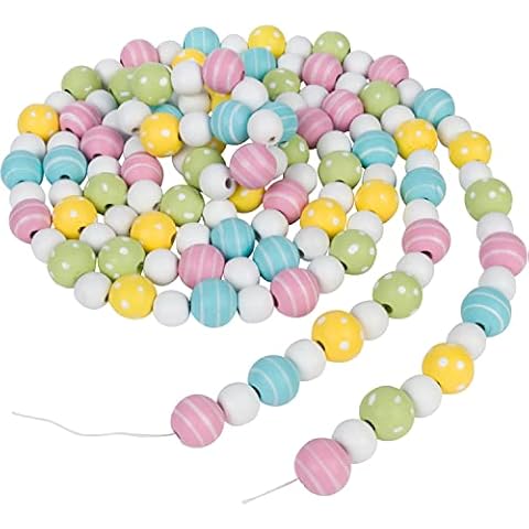 One Holiday Way 9-Foot Easter Wood Bead Garland Cover