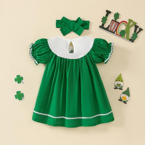 Toddler Girl St Patrick's Day Dress Shamrock Outfit St Patricks Day Clothes 1-5T3