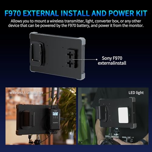 Image of FEELWORLD T10 10.1 Inch FHD 500nit Aluminium Camera Field DSLR Monitor Touchscreen Waveform HDR 3D LUT Out F970 Install and Power Kit