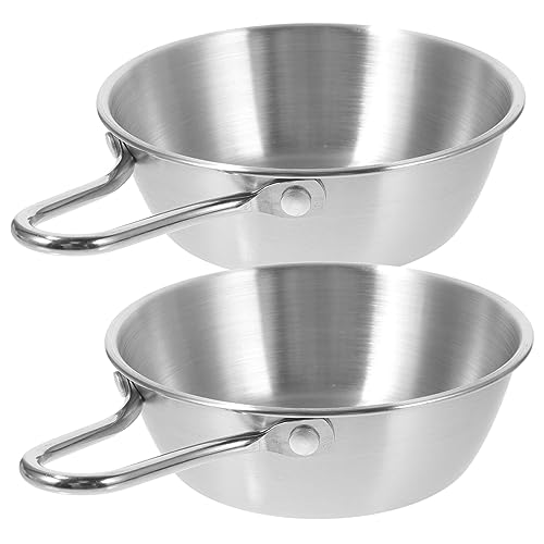 Abaodam 2Pcs Camping Bowls Lightweight Durable Multi Purpose Dishware for Outdoors for Ramen Rice Wine Soup Easy to Clean Carry