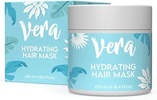 Vera Hydrating Hair Mask - A Hair Moisturiser : Hair Mask for Damaged Hair, Dry Hair & Hair Repair Treatment - Argan Oil & Coconut Hair Mask- Alternative to Deep Conditioner for Dry Damaged Hair 250ml