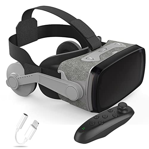 Occhiali VR, Visore Realtà Virtuale, Cuffie 3D VR Compatibile con Tutti Gli, Lente Regolabile per Film e Giochi 3D, per iPhone 13 Pro Max/13 Pro/13/12/11, per Samsung Galaxy S21, Huawei, Xiaomi