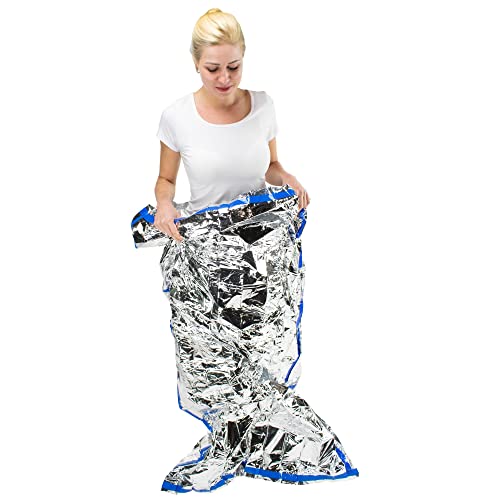 Image of HealthyLine Emergency Mylar Thermal Sleeping Bag, 10-Pack