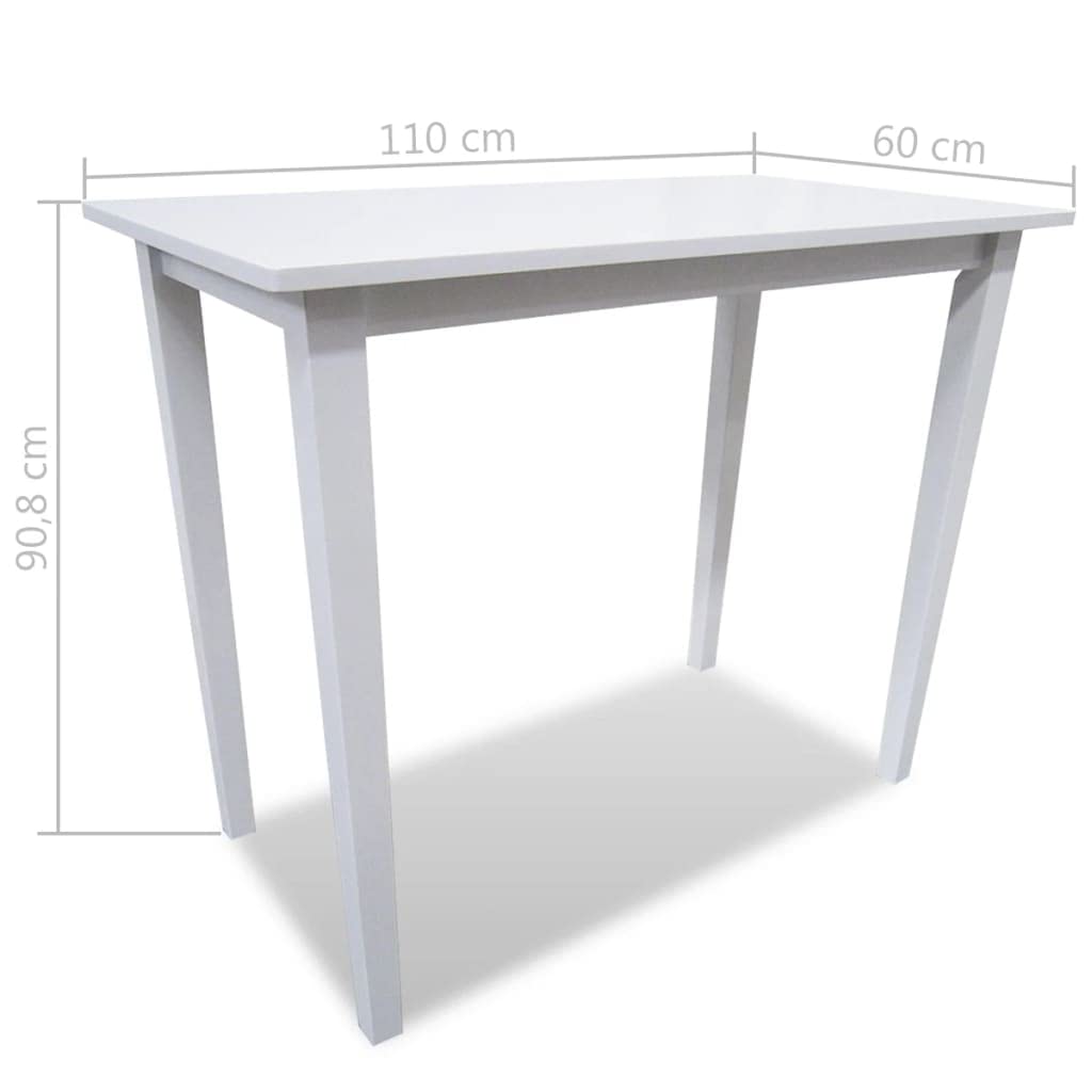 Ensemble Table Et 4 Chaises De Bar Vintage HOMYLIN - Table 100x60x90 Cm, Chaises 40x30x65 Cm - Métal Et MDF Marron