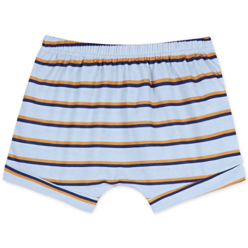 Shorts Kit com dois, Marisol Play, bebê-meninos, Azul escuro e azul claro com listras, P