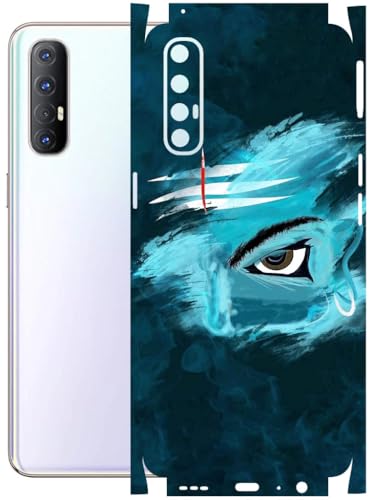 Image of AtOdds - Full Body Back Screen Guard Protector Film - Lamination Wrap Skin Sticker Compatible with Oppo Reno 3 PRO | Scratchproof Matte Finish (Mahadev)