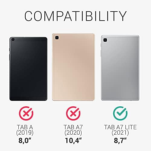 kwmobile TPU Silicone Case Compatible with Samsung Galaxy Tab A7 Lite 8.7 (2021) - Case Soft Flexible Shock Absorbent Cover - Black