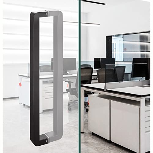 Poignée de porte en bois et verre rectangulaire pour maison
