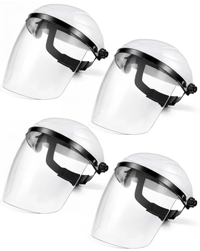 Image of Tellegloww 4 Pack Clear Face Shield for Grinding Cutting, Impact Resistant
