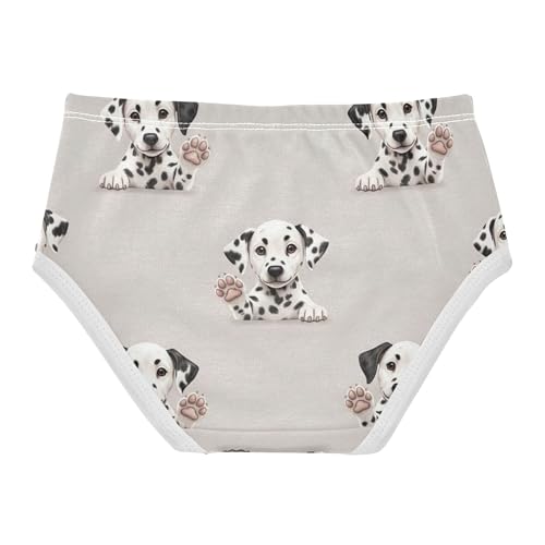 Cute Dalmatian Puppies Dogs Spots Toddlers Underwear Floral 2t Cotton Little Girl Panties Artistic Briefs Kids Undies2