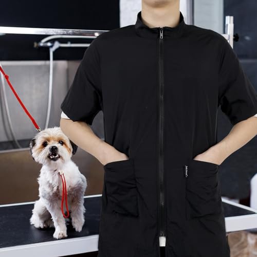 Bata de peluquería canina para evitar pelos en la ropa laboral 5