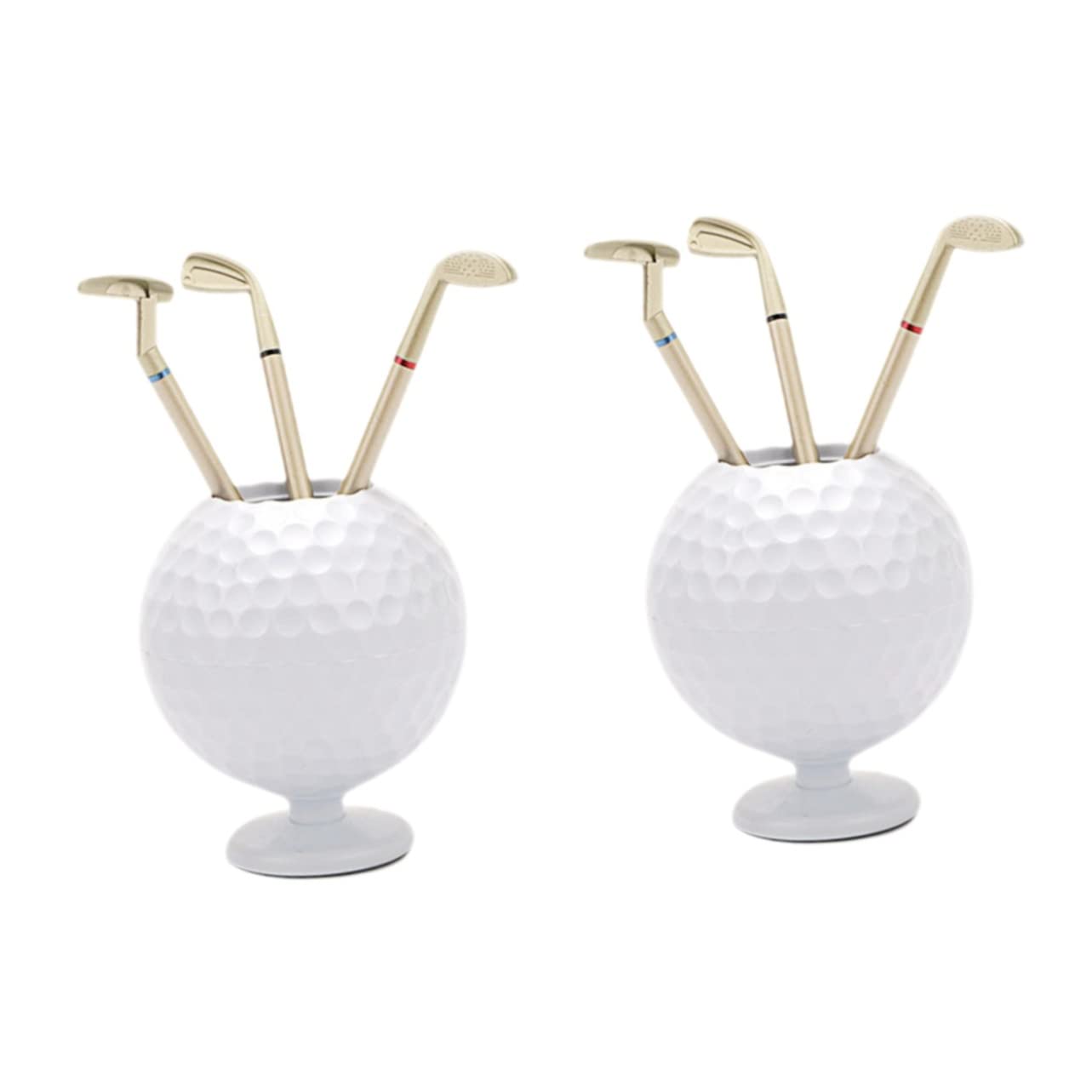 2sets Portapenne Golf Plastica Organizer Creativo Per Scrivania Design Golfistico Per Appassionati Di Golf e Teenager Decorazione Da Ufficio Funzionale