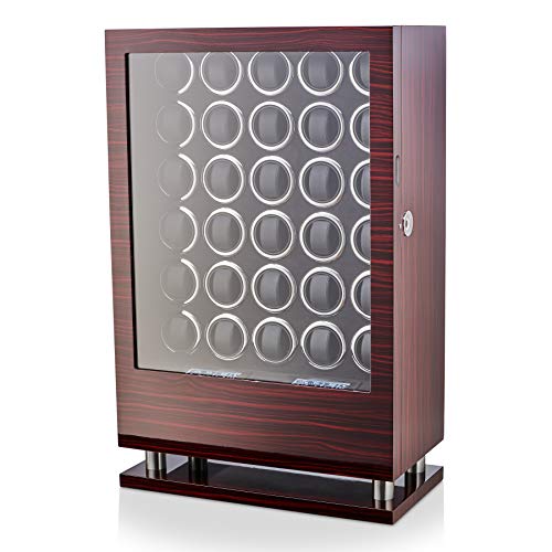 30 Watch Winder with Fingerprint Lock and Large Storage Drawer (Ebony)