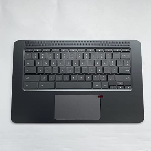 wzqrps Replacement Laptop Upper Case Palmrest Keyboard Touchpad Assembly Part for HP CB14G5 Chromebook 14 G5 L14355-001 Gray - Thumbnail 3