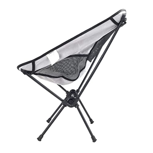 Lightweight Portable Folding Camping Chair Compact Beach Camp Chairs For Adults Foldable Backpacking Chair Outdoor Chair For Camping Hiking Lawn Picnic Outside Travel (Grey) #TOP2
