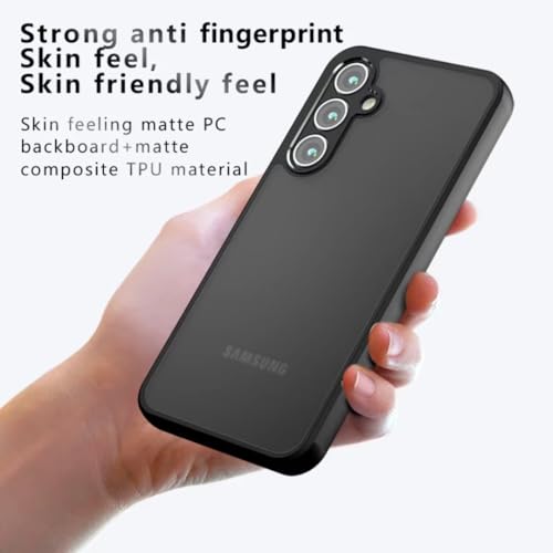 Capa Protetora Anti-Impacto para Samsung Galaxy A55 5G, Preta Translúcida com Proteção de Câmera