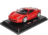 ferrari 458 italia spider acceleration Modell befindet sich in einer stilvollen passenden Verpackung und Sockel, mit öffnenden Türen und Motorhaube.