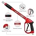 CHAVOR Upgraded Pressure Washer Gun with Extension Replacement Wand, M22 Fitting,7 Inch 30 Degree Curved Rod, 5 Nozzle Tips, 5000 PSI, 47 Inch