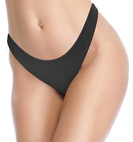 SHEKINI Women's U Cut Bikini Bottom High Cut Leg Brazilian Swim Bottom Low Rise Bottom3