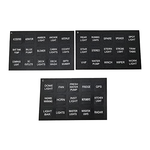 Image of 6 Gang Blue LED Touch Pad On-Off Multifunctional Touch Screen Button Switch Panel with Wiring Harness Label Stickers for Car Marine Boat Caravan Camper Truck Trailer