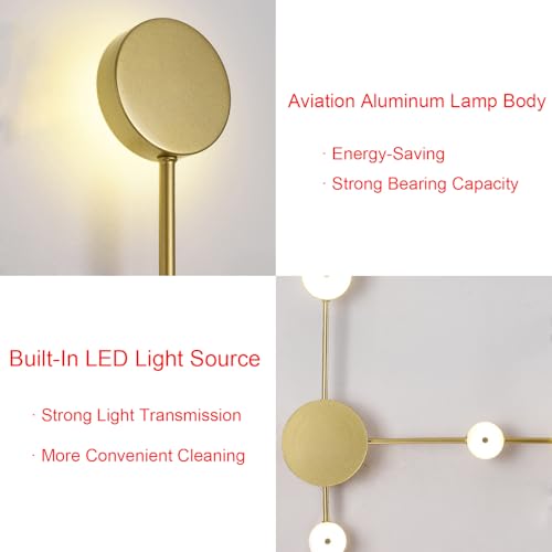 Apliques de pared regulables de diseño acrílico minimalista para interiores modernos 3