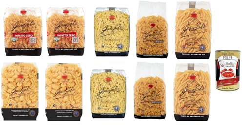 TESTPAKET Pasta Classic Pasta (10x 500g) Italian Hartweizengrieß Nudeln + Italian Gourmet polpa...