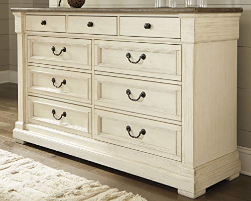 Signature-Design-by-Ashley-Bolanburg-Farmhouse-9-Drawer-Dresser-with-Dovetail-Construction-Antique-White-Weathered-Gray Signature Design by Ashley Bolanburg Farmhouse 9 Drawer Dresser with Dovetail Construction Antique White Weathered Gray