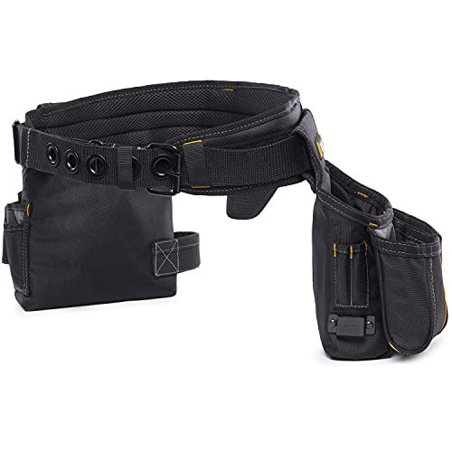 Toughbuilt - Carpenter Tool Belt With Pockets And 2 Hammer Holders - Heavy Duty, Deluxe Premium Quality, Durable - Adjustable Size - (Tb-303-4) #TOP2