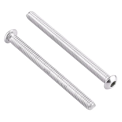 Image of 1 /4-20 x 3 Button Head Socket Cap Bolts Screws, 304 Stainless Steel 18-8, Allen Hex Drive, Bright Finish, Fully Machine Thread, Pack of 10