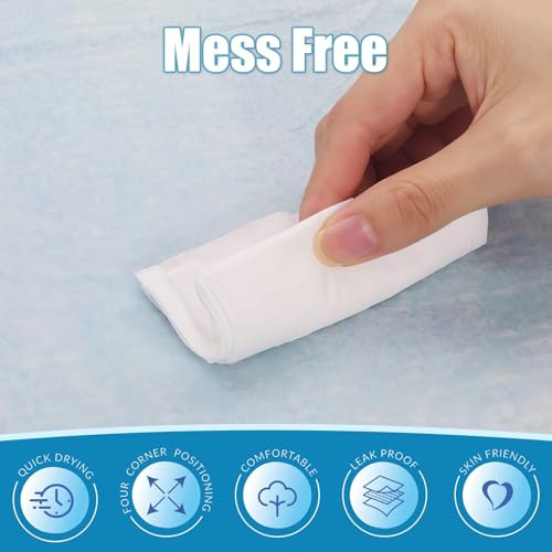 Image of 60 Count Disposable Bed Pads 30 inch x 36 inch for Adults, Kids & Pets - Super Absorbent Chucks Pads with Waterproof Backing, Leakproof Incontinence Underpads, Soft Non-Woven Top, Bed & Furniture Protection