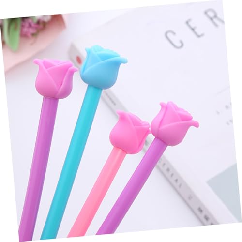 DOITOOL 12 pcs bolígrafos gel rosa 0.5mm punta fina miniatura 4