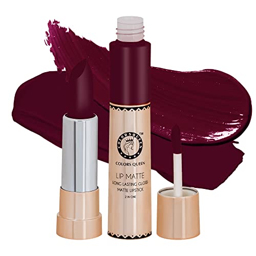 Image of Colors Queen 2 in 1 Matte Lipstick | Lip Matte | Long Lasting Gloss, Waterproof, Non Transferable | (24 - Glam)