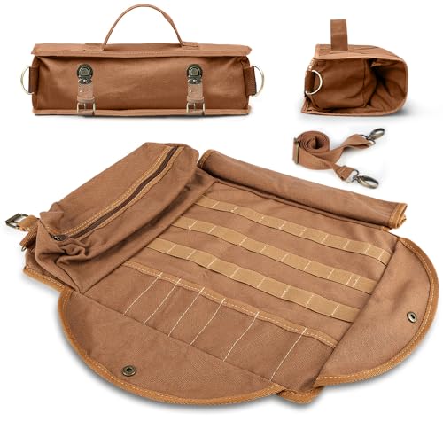 Bolsa de Bartender com Compartimentos, Para Barman, Kit de Viagem para Barman, Bolsa de Bartender para Viagem, 34 * 30 cm, Marrom