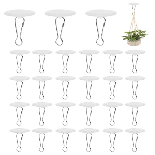 Kit de 40 Attaches Plafond Transparent, Avec 50 Pinces, Sans Percer - Idéal pour Décorations, Cuisine